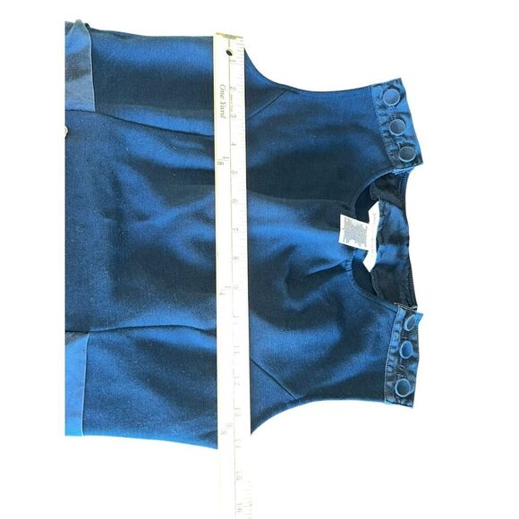 Diane Von Furstenberg Womens 2 Navy Blue Sheath Dress Wool Silk Blend vintage - Picture 9 of 11